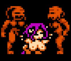 1girls animated animated breasts defeated game_cg handjob long_hair monster nude nude_female pixel_animation pixel_art purple_hair rape sex succubus violation