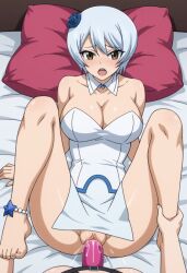 ai_generated fairy_tail missionary_position strap-on yukino_aguria yuri