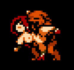 1girls animated breasts defeated game_cg long_hair midnight_castle_succubus monster nude nude_female pixel_animation pixel_art rape red_hair sex violation