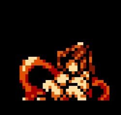 1girls animated brown_hair defeated game_cg nude nude_female pixel_animation pixel_art rape tentacle tentacle_rape tentacle_sex violation