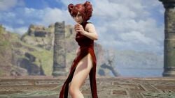 3d amy_sorel ass china_dress female female_only no_panties nude_female petite petite_body petite_female red_hair soul_calibur sound tagme teenage_girl teenager twintails video