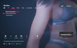 animated athletic_female big_breasts big_penis calvin_klein cleavage female female_only jun_kazama kazama_jun main_menu milf navel screencap sound tagme tekken tekken_8 thick_thighs tight_clothing underwear video