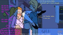 1boy 1girls drules_(artist) english_text ethan_(rick_and_morty) female male ntr rick_and_morty small_penis small_penis_humiliation summer_smith tagme text