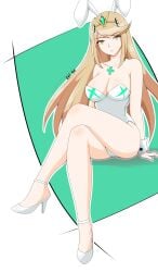 blonde_hair breasts core_crystal female female_only high_heels jetaxl_tanuki mythra nintendo solo tagme xenoblade_(series) xenoblade_chronicles_2