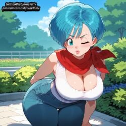 bulma_(dragon_ball) bulma_briefs bulma_briefs cleavage dark-skinned_male dragon_ball dragon_ball_super dragon_ball_z huge_ass huge_balls huge_breasts huge_cock interracial large_ass large_breasts netorare short_hair thick_thighs,