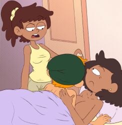 amphibia amphibia_(finale) anne_boonchuy dark-skinned_female drawsoyeah light-skinned_male meme milf mother mother_and_daughter mrs._boonchuy older_female oum_boonchuy sprig_plantar twig_(amphibia) younger_male