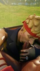 2boys animated bara blonde_hair blowjob diogaygay fortnite jonesy_(fortnite) male_focus male_only penis tagme video yaoi