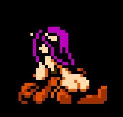 1girls animated animated breasts defeated game_cg long_hair monster nude nude_female pixel_animation pixel_art purple_hair rape sex succubus violation