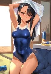 1girls ai_generated cock_hungry cock_worship nagatoro_hayase showing_off taking_off_shirt wanting_cum wanting_more