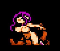 1girls animated animated breasts defeated game_cg long_hair monster nude nude_female pixel_animation pixel_art purple_hair rape riding_penis sex succubus violation