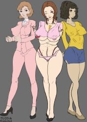 big_breasts cleavage concept_art female female_only kashiwagi_noriko persona persona_3 persona_3_portable persona_4 persona_5 sadayo_kawakami showing_off sketch tagme teacher thick_ass thick_hips thick_thighs toriumi_isako wankofool wide_hips