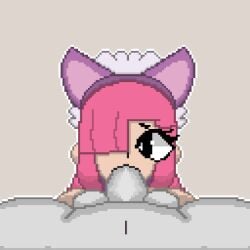 1boy 1girls animated animated balls big_penis blowjob brawl_stars cat_ears colette_(brawl_stars) female maid oral penis penis_in_mouth pink_hair pinku_pawlette pixel_animation pixel_art pumpkinz6 sucking sucking_penis