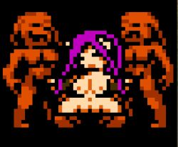 1girls animated breasts defeated game_cg group group_rape group_sex long_hair midnight_castle_succubus monster nude nude_female pixel_animation pixel_art purple_hair rape sex violation