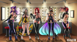 5girls ahri akali_jhomen_tethi armbinder arms_behind_back ball_gag bdsm bondage bondage_gear bound breasts collar cuffs dildo evelynn female femdom femsub gag gagged guaky harness_gag k/da_ahri k/da_akali k/da_evelynn k/da_evelynn_prestige_edition k/da_kai'sa k/da_series kai'sa league_of_legends leash leather lezdom linked_nipples multiple_girls multiple_subs nipple_clamps nipple_piercing nipple_weights nipples nipples_to_collar open_mouth_gag panel_gag pentakill_series pentakill_sona prestige_skin pubic_hair purple_hair red_hair restrained ring_gag sex_slave slave sona_buvelle vaginal_insertion vaginal_object_insertion weights_(bdsm) yuri