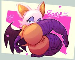 2d armwear ass ass_focus bat_wings big big_ass big_butt bottomless bottomless_female character_name clitoris egstym eyes_half_open female female_focus female_only mobian mobian_(species) mobian_bat presenting presenting_ass presenting_hindquarters presenting_pussy pussy rouge_the_bat sega sonic_(series) sonic_adventure_2 sonic_the_hedgehog_(series) tagme tail thick thick_ass thick_legs thick_thighs thigh_highs thighhighs thighs