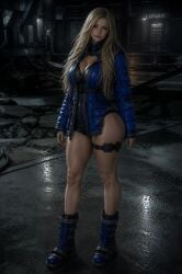 1girls aged_up ai_generated blonde_hair cyan_eyes diana_(pragmata) female female_only grown_up long_hair mature_female model_pose pragmata video_games young_adult_female