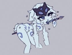 anthro arthropod bovid caprine corpse dead_eyes death female female_death female_only fly_(animal) gore hi_res impalement insect kindred_(lol) lamb_(lol) league_of_legends mammal mask poji riot_games rotting ryona sheep short_tail solo tail tencent wearing_mask