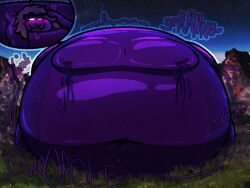 sinflative furry breasts big_breasts huge_breasts cleavage nipples moobs thick_thighs wide_hips inflation blueberry_inflation tagme