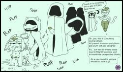 amity_blight anthro bodily_fluids breasts canid canine canis cloak clothed clothed/nude clothing comic cum cum_drip cum_inside dialogue disney doggystyle domestic_cat domestic_dog dripping felid feline felis female from_behind_position genital_fluids genitals group hi_res hooded_cloak interspecies lesbian_with_male luz_noceda male male/female mammal missmess misspelling nude odalia_blight onomatopoeia orientation_play penis penis_poking_out prostitution ruined_makeup sex sound_effects speech_bubble text the_owl_house waiting_in_line