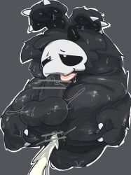 2025 anthro autofellatio backsack balls biped black_balls black_body black_butt black_fur black_pawpads black_penis black_perineum black_sclera bodily_fluids bone bone_mask butt canid canine censor_bar censored censored_anus censored_genitalia censored_penis changed_(video_game) cum cum_from_ass cum_in_ass cum_inside cum_stream digital_drawing_(artwork) digital_media_(artwork) english_description eye_roll fellatio flexible fluffy fluffy_tail full-length_portrait fur gay genital_fluids genitals grey_background hi_res humanoid_genitalia humanoid_penis ineffective_censorship iyy latex_creature legs_behind_head legs_up looking_pleasured male male_anthro male_only mammal mask masturbation nude_anthro nude_male oral oral_masturbation outline pawpads penile penile_masturbation penis penis_in_mouth penis_in_own_mouth perineum portrait pupils puro_(changed) saliva saliva_on_own_penis saliva_on_penis saliva_on_tongue saliva_string sex simple_background skull skull_mask snout solo spread_butt spreading tail three-quarter_view tongue tongue_out tongue_out_fellatio white_outline white_pupils