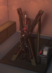 absurd_res anthro ball_gag balls bodily_fluids bondage bondage_furniture bound breast_milking breasts cum cum_in_vagina cum_inside dildo drooling eye_roll fucking_machine gag genital_fluids genitals gynomorph hi_res intersex knot knotted_dildo lactating machine maya_(tau_maxim) milking_cum milking_machine munsu89 muscular panthera penetration penis penis_milking_machine rope saint_andrew's_cross saliva sex_machine sex_toy solo speed_lines upside-down vaginal_penetration vulva