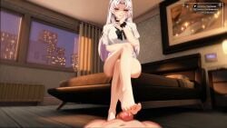 1girls animated aroused aroused_face beautiful_female beauty beauty_mark blush bottom_up brat breasts bubblebebe cute cute_face eyebrows eyelashes female female_focus female_only footjob half_naked hourglass_figure indie_virtual_youtuber lewdtuber medium_breasts petite petite_body petite_breasts petite_female pov sexy sexy_body sexy_female sexy_pose tagme thick_thighs thighs video vtuber vtuberfanart white_hair yellow_eyes