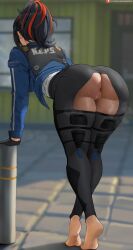 1girls 2d 2d_(artwork) absurd_res anus anus_focus ass ass_focus asshole barefoot big_ass big_thighs black_hair blush disinterested emotionless emotionless_female feet female female_focus female_only functionally_nude gigantic_ass heavenly_ass hi_res hoyoverse huge_ass huge_thighs indifference indifferent inviting large_ass mihoyo no_panties oblivious oblivious_sexualization oroborusart peace_sign plump_labia policewoman ponytail pussy ripped_clothing soles solo sweat thick_hips thick_thighs thighs tight_clothing tomboy unamused unbothered uncaring unenthusiastic voluptuous_female wide_hips zenless_zone_zero zhu_yuan