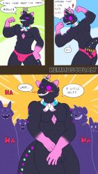 1boy anthro ass balls covering flexing male male_only muscular penis remmus_cobalt tagme torn_clothes