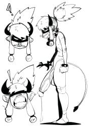 1boy ? big_penis bull bull_horns bull_kid_(north_star_500) cock cow_ears cow_tail domino_mask huge_penis kemonomimi male north_star_500 nose_piercing nose_ring penis sharp_teeth simple_background sketch spiked_collar tail tied_hair veiny_cock veiny_penis