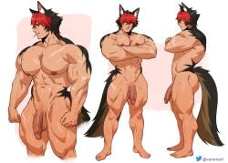 bara buff flaccid komano_manato male_only muscular muscular_male nude solo solo_male tagme varantart zenless_zone_zero