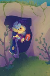 absurd_res antennae_(anatomy) anthro arthropod bee bee_stinger black_arms black_body black_feet blue_body blue_penis blue_tenacles blue_tuft blush bodily_fluids bug_fables carrying_another carrying_partner cervical_penetration dozanahorias duo european_honey_bee feet female fluffy fluffy_chest genital_fluids genitals geometer_moth hand_on_butt hand_on_chest hi_res honey_bee hymenopteran insect insect_wings internal internal_vaginal kissing larger_male leif_(bug_fables) lepidopteran male male/female moonsprout_games moth multicolored_body penetration penile penile_penetration penis penis_in_vagina penis_tentacles saliva size_difference smaller_female stinger striped_body stripes tears tentacle_in_vagina tentacle_penetration tentacles tuft vaginal vaginal_fluids vaginal_penetration vi_(bug_fables) wings yellow_body yellow_tuft