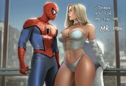 1boy 1boy1girl 1girls ai_generated big_ass big_breasts blonde_female blonde_hair breasts curvaceous curvy curvy_figure digital_media_(artwork) emma_frost female hellfire_club hips homo_superior huge_ass huge_breasts huge_thighs large_ass large_breasts large_thighs legs light-skinned_female light-skinned_male light_skin male male/female marvel marvel_comics mature mature_female mutant mutant_(marvel) mutate_(marvel) peter_parker phophopho rule_63 slim_waist spider-man spider-man_(series) straight thick thick_hips thick_legs thick_thighs thighs voluptuous waist white_queen wide_hips wide_thighs x-men