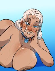2d avatar_the_last_airbender blue_eyes brown_skin brown_skinned_female busty dark-skinned_female dark_skin female female_focus female_only gilf hourglass_figure katara mature mature_female milf nickelodeon nude nude_female nudity smmyart tagme white_hair wide_hips