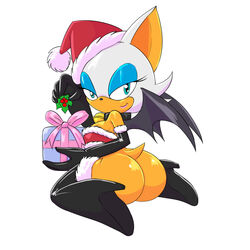rouge the bat from christmas by girokett
