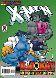 anthro beast_(x-men) dark_beast_(x-men) furry hank_mccoy male male_only marvel multiple_males straight_hair tagme x-men yaoi