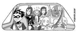 00s 2000s 2009 2girls 3boys alien_girl alien_humanoid artist_name backseat bald_man beast_boy cape car car_interior car_seat casual_handjob clenched_teeth cowboy_shot curvy_female cyborg cyborg_(dc) dark-skinned_male dc dc_comics dick_grayson domino_mask double_handjob driving erection female ffm_threesome forehead_jewel greyscale handjob head_back hetero hetero_sex heterosexual human koriand'r leotard long_hair male monochrome notice_lines parted_bangs penis penis_out pointy_ears rachel_roth raven_(dc) robin_(dc) robin_(dick_grayson) seatbelt short_hair simple_background sitting smile smirk spiked_hair starfire steering_wheel straight straight_hair straight_sex tamaranean teen_titans threesome uncensored upper_body vicente white_background