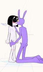 1boy 1girls anthro ass backsack balls black_hair blush blush_lines bodily_fluids body_blush breasts closed_eyes duo erection explicitly_stated_consent eyelashes face_blush feet female floor foreskin genitals glitch_productions hair hand_on_leg hi_res human jax_(tadc) jax_(the_amazing_digital_circus) jester kneeling lagomorph leporid long_ears male male/female mammal navel nipples nub_tail nude partially_retracted_foreskin paws penis pomni pomni_(tadc) pomni_(the_amazing_digital_circus) purple_body purple_skin rabbit round_breasts saliva saliva_string short_hair shower shuddering simple_background sketch small_breasts small_tail somnambulaart spraying_water tail the_amazing_digital_circus tile tile_floor toes tongue tongue_out vulva water_spray watermark white_body white_skin yellow_eyes