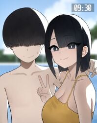 1boy 1girls before_and_after before_sex cuckold hazuki_kazue netorare phone_camera phone_screen picture