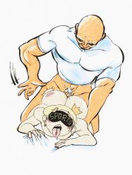 ahe_gao anal_sex ass bald beastieball blonde_hair human_on_human human_only larger_penetrating mr._clean pubes shirt size_difference smaller_penetrated spanking spanking_ass spanking_butt sports_king sugarratio sweat white_pubes white_shirt