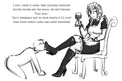 1boy 1girls boot_fetish celera_prime female femdom housemaid text trampling