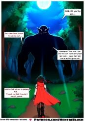 1boy abs ai_generated anime_style back_view black_hair blue_sky cape crescent_rose dark_fantasy degradation detailed_background dirty_talk erection fantasy fear female forced forest forest_background from_behind full_moon giant glowing glowing_eyes green_penis green_skin hentblush hood huge_cock huge_monster humiliation imminent_rape implied_sex large_weapon looking_back male monster monster_cock moonlight muscular muscular_male night night_forest orc orc_male outdoors path pecs penis_size_comparison precum rape red_cape red_hair_streaks red_hood ruby_rose rwby scared scythe silver_eyes size_difference size_queen speech_bubble sweat tall thick_penis threat tiny_girl trail weapon