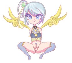 anal erection futanari league_of_legends lunar_empress_lux luxanna_crownguard solo spread_legs