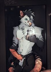 absurd_res american_opossum animal_genitalia animal_penis anthro balls band-aid band-aid_on_face band-aid_on_nose band-aid_on_tail bandage bandage_on_face bandage_on_nose barbell_piercing belt big_tail blue_eyes bodily_fluids body_hair canine_genitalia canine_penis claws clothed clothing cum dripping ear_piercing erection facial_piercing fur fur_tuft gauged_ear gay gay_male genital_fluids genitals gold_(metal) gold_tooth happy_trail hi_res homosexual homosexual_male hyde_(iamhyde) knot knotted_penis leaking leaking_cum leaking_penis leaking_precum lip_piercing male male/male male_only male_penetrating mammal marsupial moonmoon_ext neck_tuft nipples open_belt penis piercing precum precum_drip selfie selfie_pose sheath solo stripes tail toned_body tuft virginia_opossum