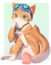 2026 :3 a_cat_is_fine_too absurd_res aviator_cap blizzard_entertainment bodily_fluids colored digital_media_(artwork) disembodied_penis duo eyelashes eyewear eyewear_on_head facial_markings facial_tuft felid feline felis female female_penetrated feral feral_penetrated fika_(overwatch) fluffy fluffy_tail footprint front_view fur fur_markings genitals goggles goggles_on_head green_eyes harness head_markings hi_res human human_on_feral inner_ear_fluff interspecies male male/female mammal markings orange_body orange_fur overwatch overwatch_2 pawpads pawprint paws penetration penile penile_penetration penis penis_in_vagina pink_nose pink_pawpads raised_leg raised_paw raxea signature simple_background sitting tail tuft vaginal_penetration vulva white_body white_fur zoophilia