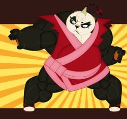 female gettar82 muscles muscular muscular_arms muscular_female muscular_legs muscular_thighs needs_breasts panda