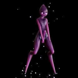 1:1 absurd_res enderman erection femboy genitals hi_res humanoid looking_at_genitalia looking_at_penis male microsoft minecraft mojang penis purple_body solo standing unknown_artist xbox_game_studios