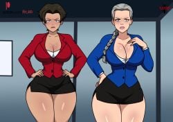 anissa anissa_(invincible) blouse fire_antx formal_clothes formal_wear invincible invincible_(tv_series) jacket large_breasts miniskirt narrow_waist thula wide_hips