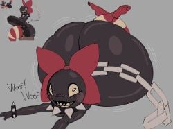 1girls 2d anthro anthro_female anthro_focus anthro_only ass ass_up barking big_butt big_hips big_thighs black-skinned_female black_body black_eyes black_skin blush blush_stickers bottom_heavy bow bow_tie bowtie bracelet braces breasts bubble_ass bubble_butt butt_up chain_chomp chains collar color colored eyelashes eyes fat_ass fat_butt feet feet_up female female_focus female_only hips huge_ass huge_butt huge_hips huge_thighs humanoid kopokofiart laying laying_down laying_on_stomach mario_(series) mouth naked naked_female nude nude_female oc shark_teeth sharp_teeth shortstack small_boobs small_breasts small_tits socks solo solo_female solo_focus spiked_bracelet spiked_collar spikes tagme teeth teeth_showing teeth_visible text thigh_highs thighhighs thighs voluptuous voluptuous_body voluptuous_female