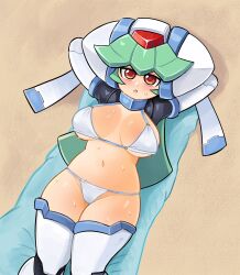 1girls 2x big_breasts breasts mega_man mega_man_zx pandora_(mega_man) thighs