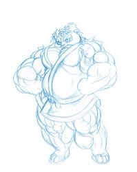 bear biceps female gettar82 muscles muscular muscular_arms muscular_female muscular_legs muscular_thighs needs_breasts panda pecs